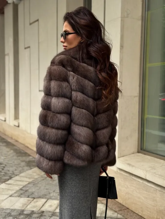 Шуба автоледи из аукционного седого соболя - фото 6