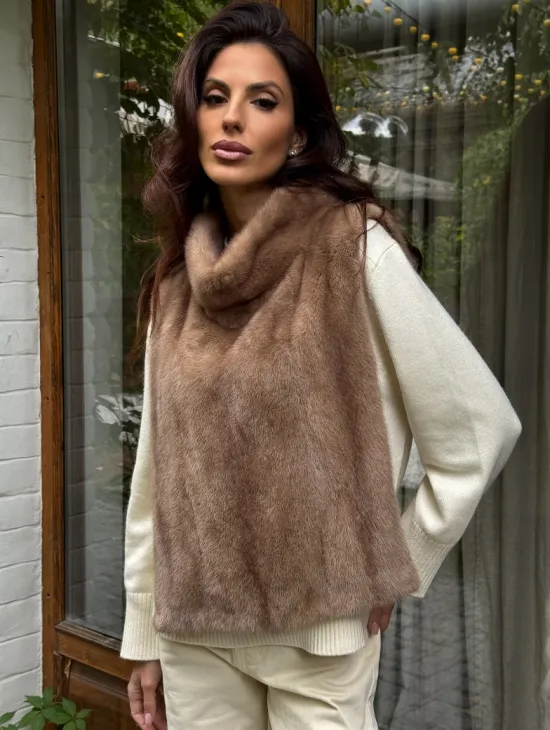 Манишка меховая из норки - фото 3