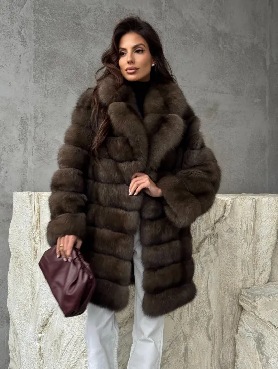 Женская шуба из соболя - фото 5