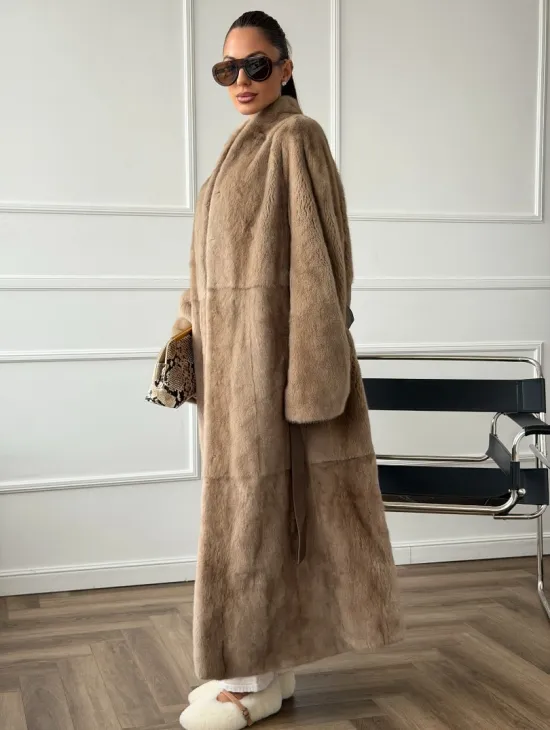 Норковое меховое пальто для женщин - фото 9