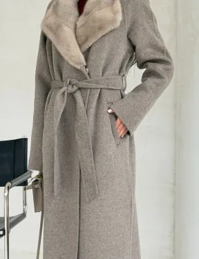 Пальто женское с норкой - фото 3