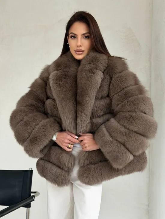 Шуба под соболь из песца - фото 0