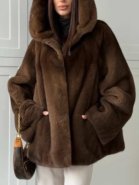 Автоледи с капюшоном из норки KOPENHAGEN FUR - фото 1