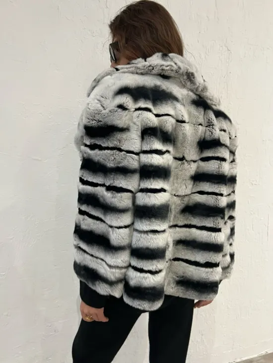 Короткая шуба из меха орилага под шиншиллу - фото 4